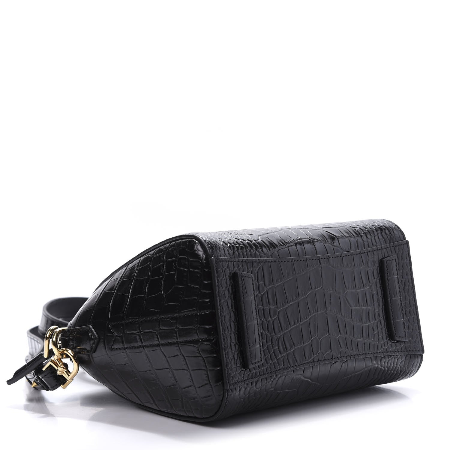 Givenchy Calfskin Crocodile Embossed Mini Antigona Black 4 of 10