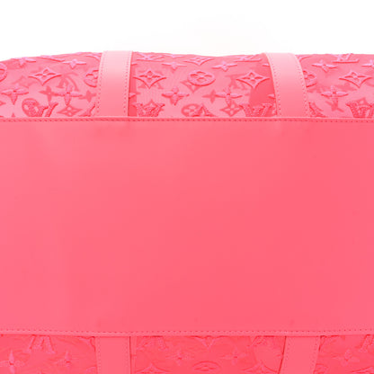 Louis Vuitton Monogram Fluo See Through Keepall Bandouliere 50 Rose 13 of 14