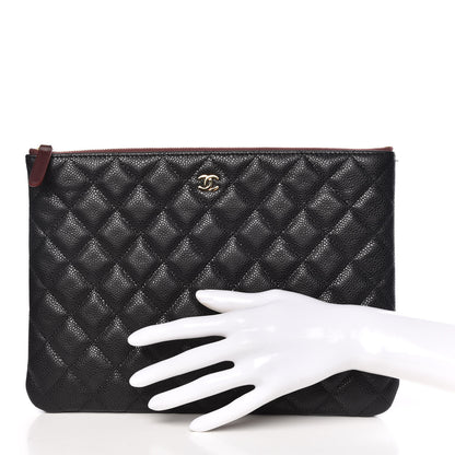 Chanel Caviar Quilted Medium Cosmetic Case Black 2 of 11