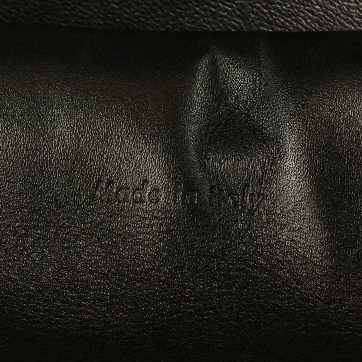 Calfskin Astrakhan Embossed Small Belt Bag Black