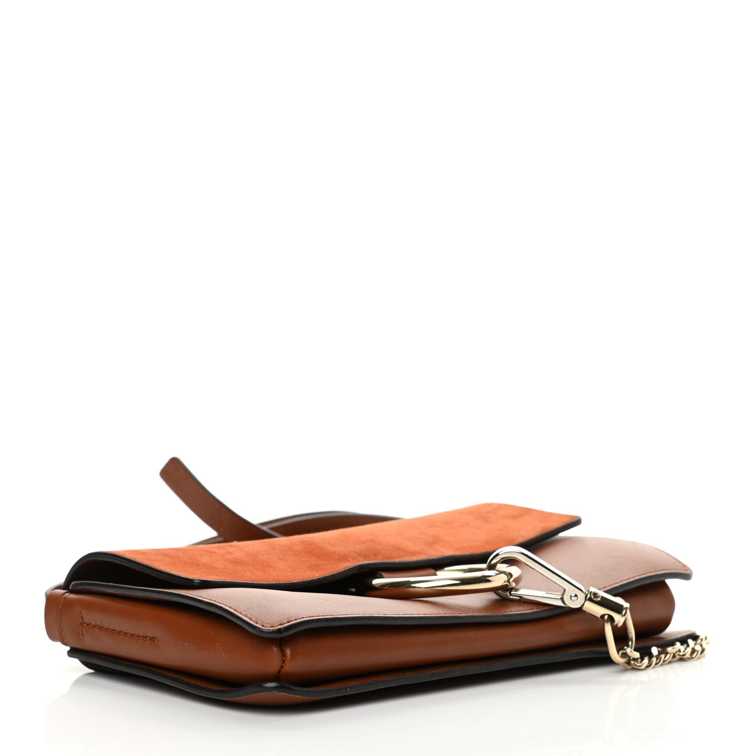 Chloe Suede Calfskin Small Faye Shoulder Bag Tobacco 4 of 17