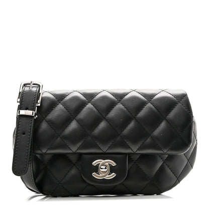 Chanel Calfskin Quilted CC Uniform Flap Belt Bag Black 1 of 10