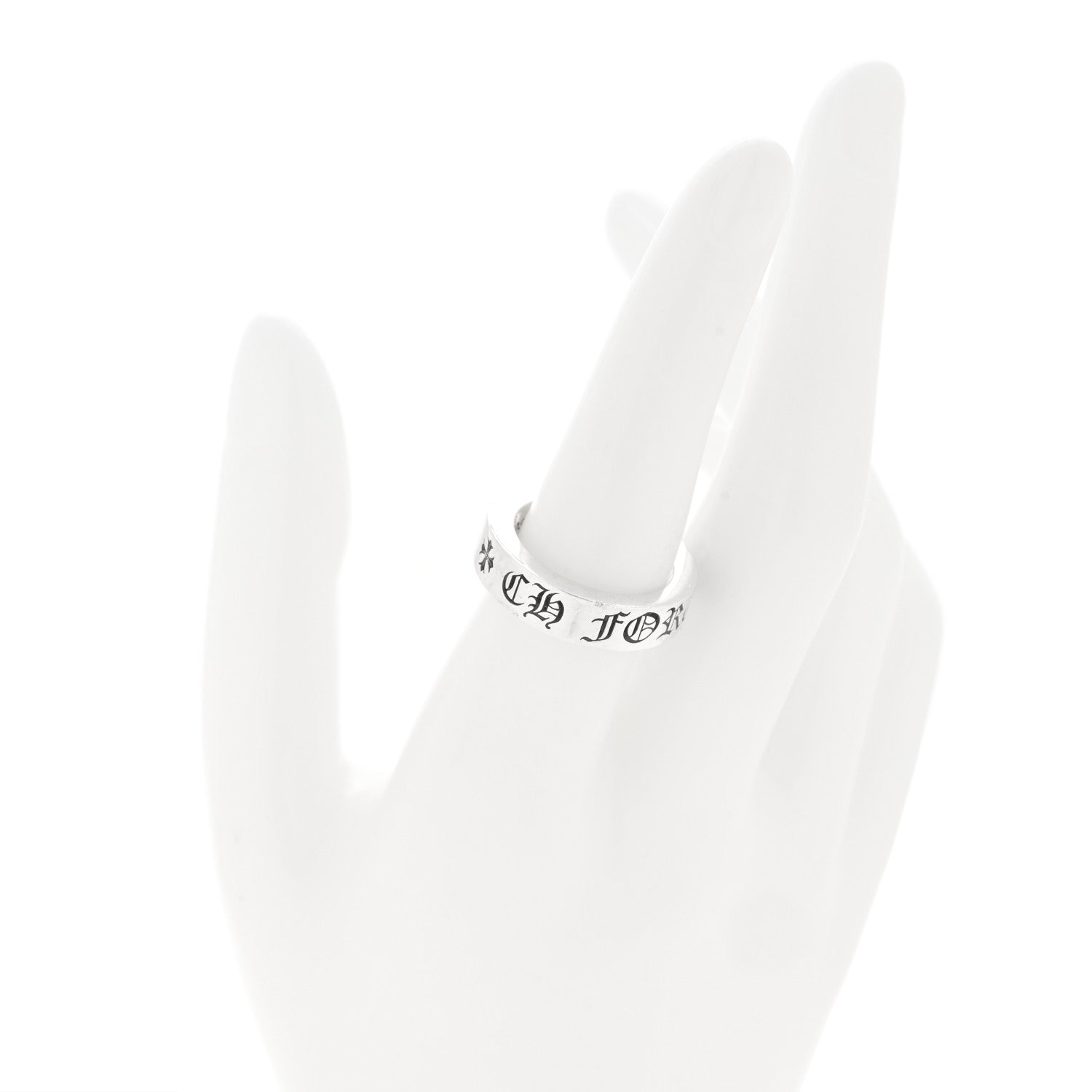 Chrome Hearts Sterling Silver Cross CH Forever Spacer Ring 54 7