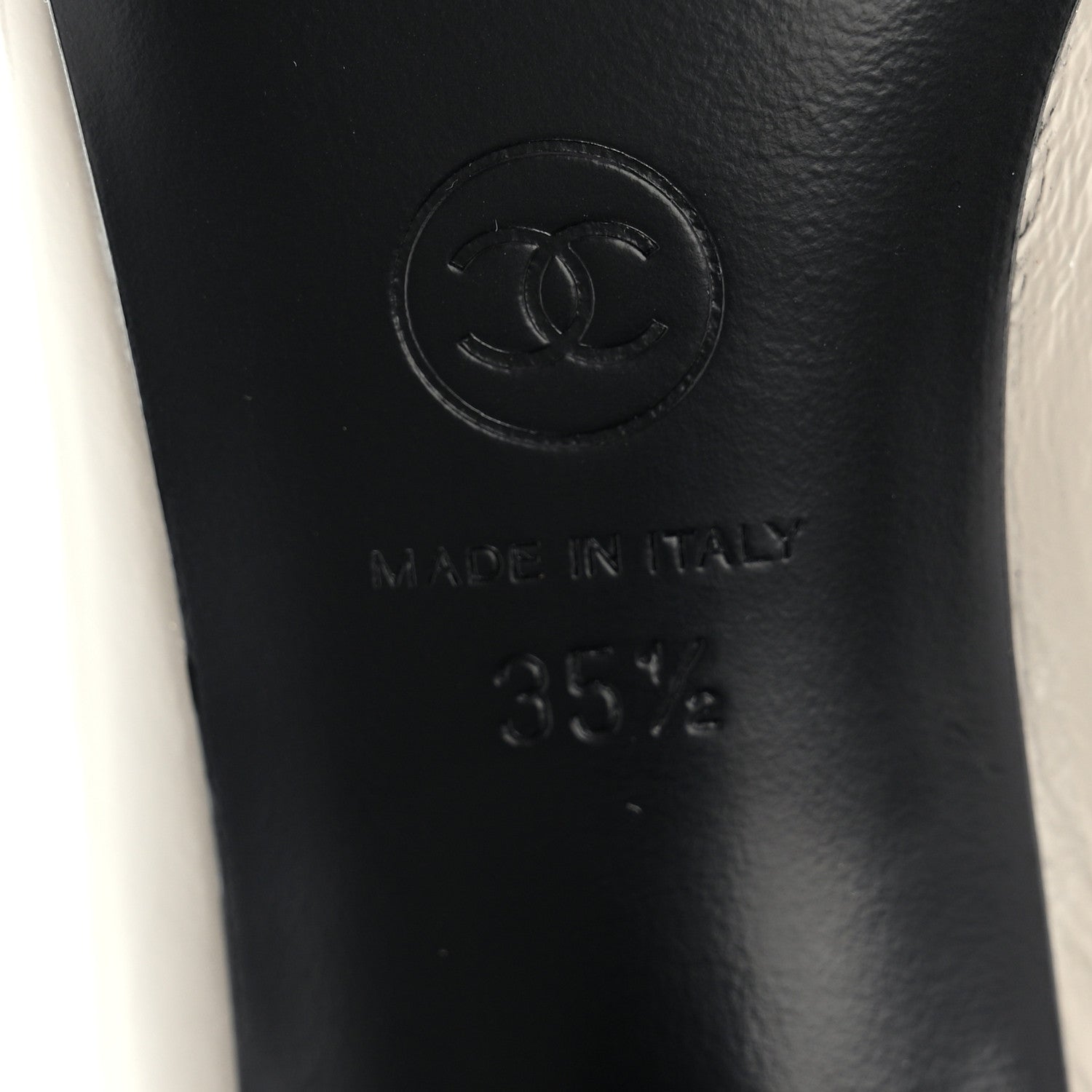 Chanel Shiny Goatskin Cap Toe Mary Jane Pumps 35.5 Grey Dark Grey 6 of 9