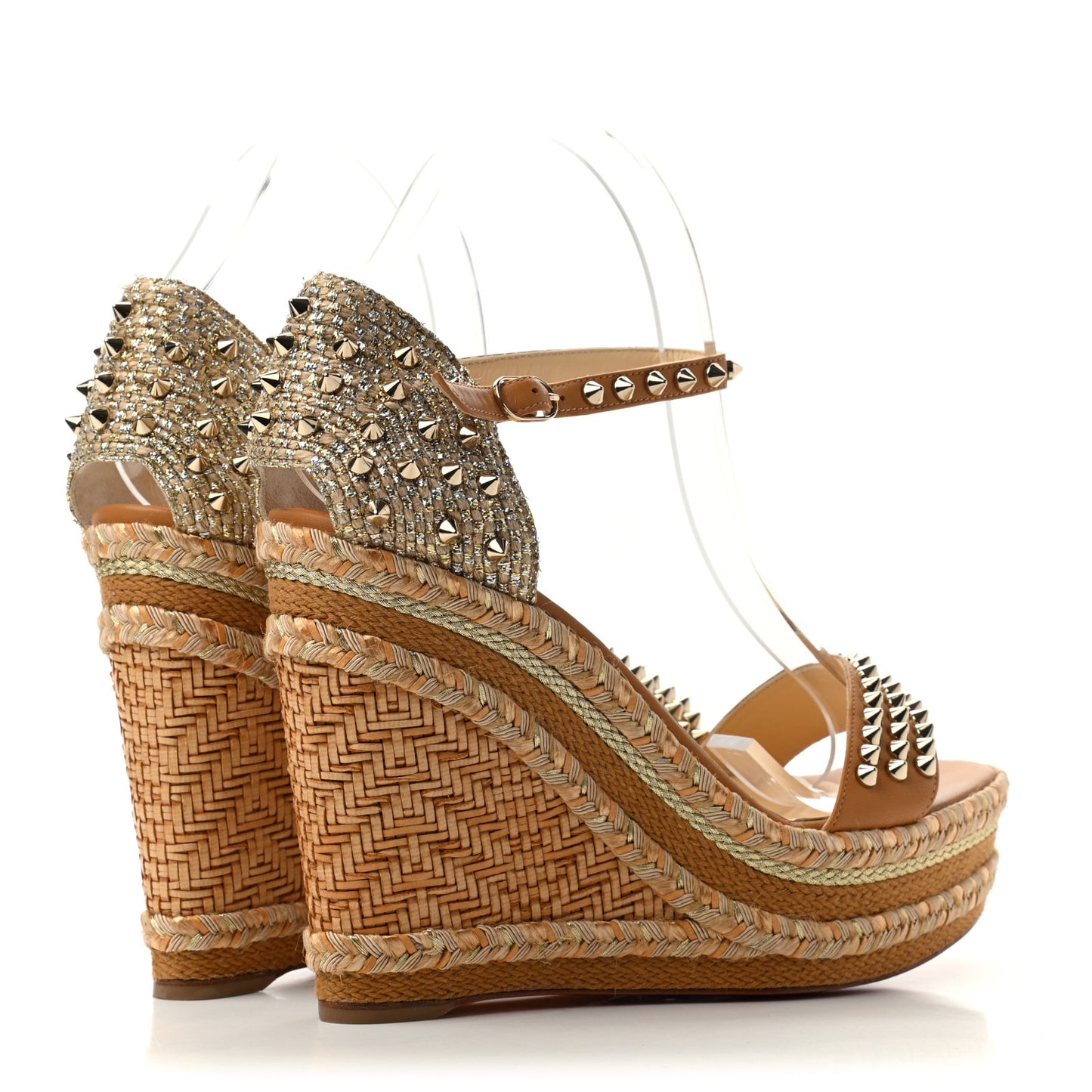 Nappa Madmonica 120 Wedge Sandals 40 Gold Silver