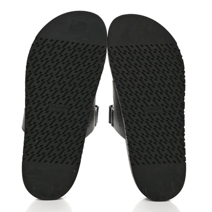Hermes Calfskin Womens Chypre Sandals 41 Black 5 of 8