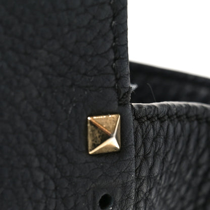 Valentino Garavani Pebbled Calfskin Medium Rockstud Tote Black 11 of 11
