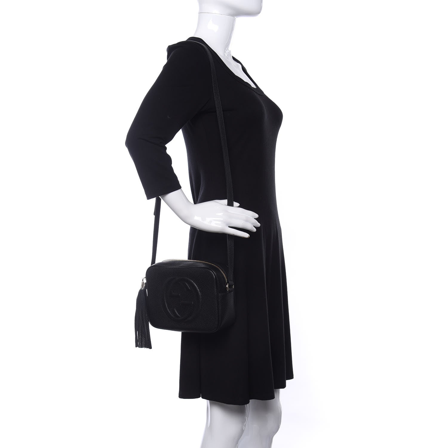 Gucci Pebbled Calfskin Small Soho Disco Bag Black 2 of 10