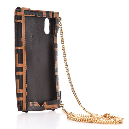 Fendi Calfskin FF Embossed IPhone X Case Tobacco 4 of 10