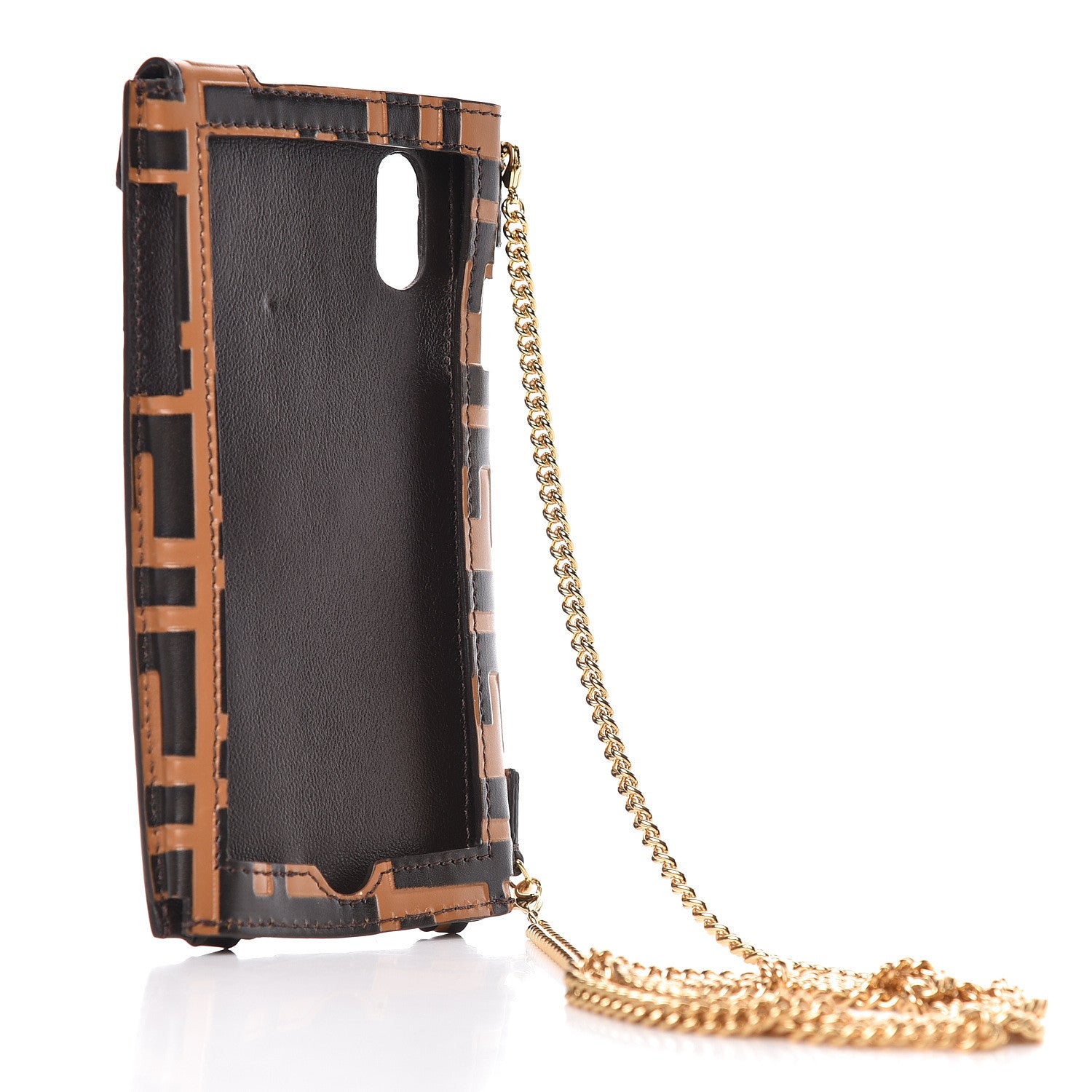Fendi Calfskin FF Embossed IPhone X Case Tobacco 4 of 10