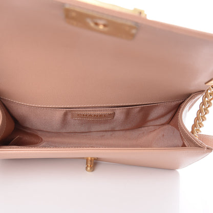 Chanel Caviar Quilted Medium Boy Flap Beige 6 of 16