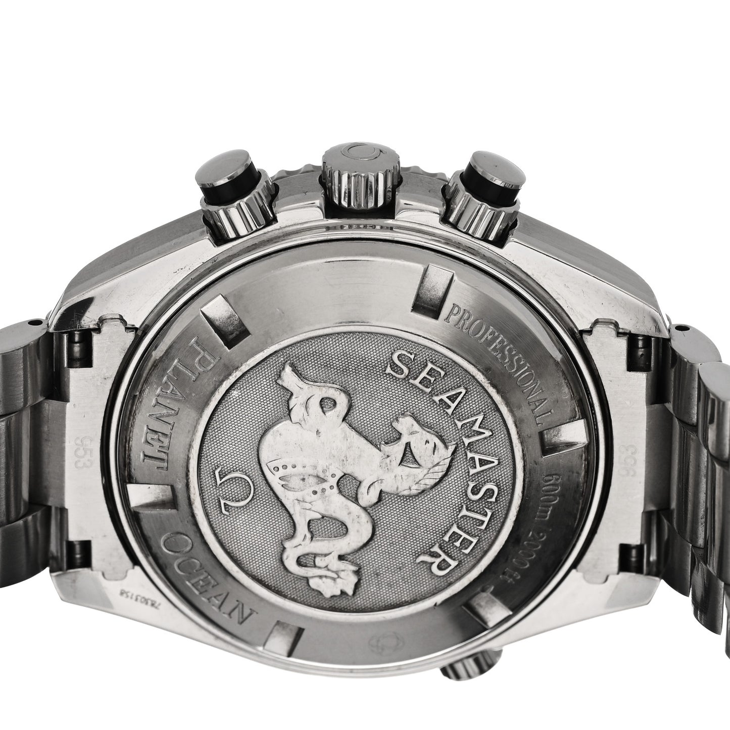 Stainless Steel 45.5 mm Seamaster Planet Ocean Chronograph Automatic Watch Black 2210.50.00