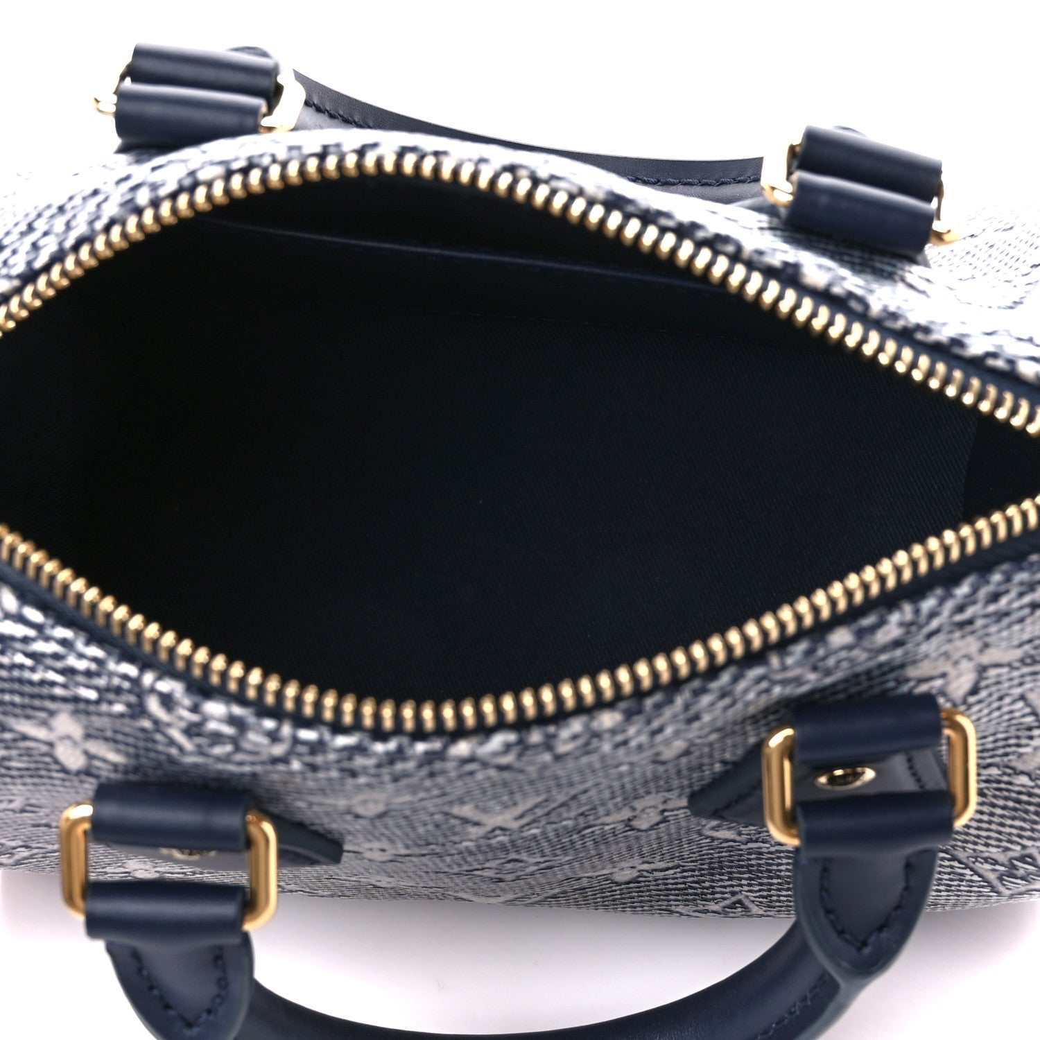 Louis Vuitton Monoglam Speedy Bandouliere 20 Blue 5 of 9
