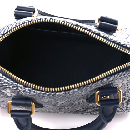 Louis Vuitton Monoglam Speedy Bandouliere 20 Blue 5 of 9