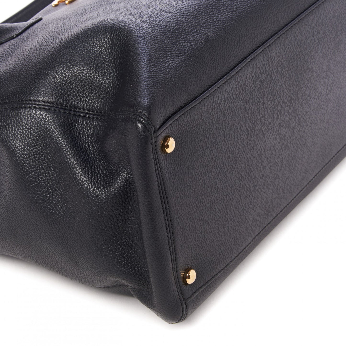 Calfskin Cerf Executive Shopper Tote Black