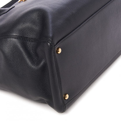 Chanel Calfskin Cerf Executive Shopper Tote Black 5 of 10