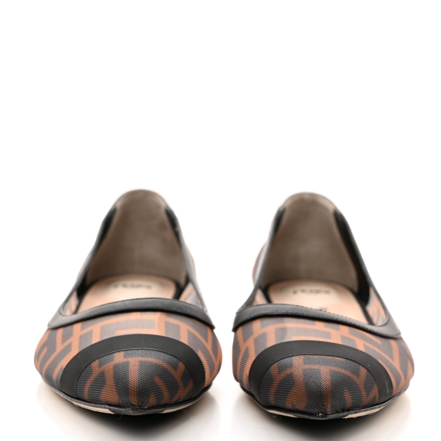 Mesh FF Skimmer Ballerina Flats 40 Tobacco Moro Black