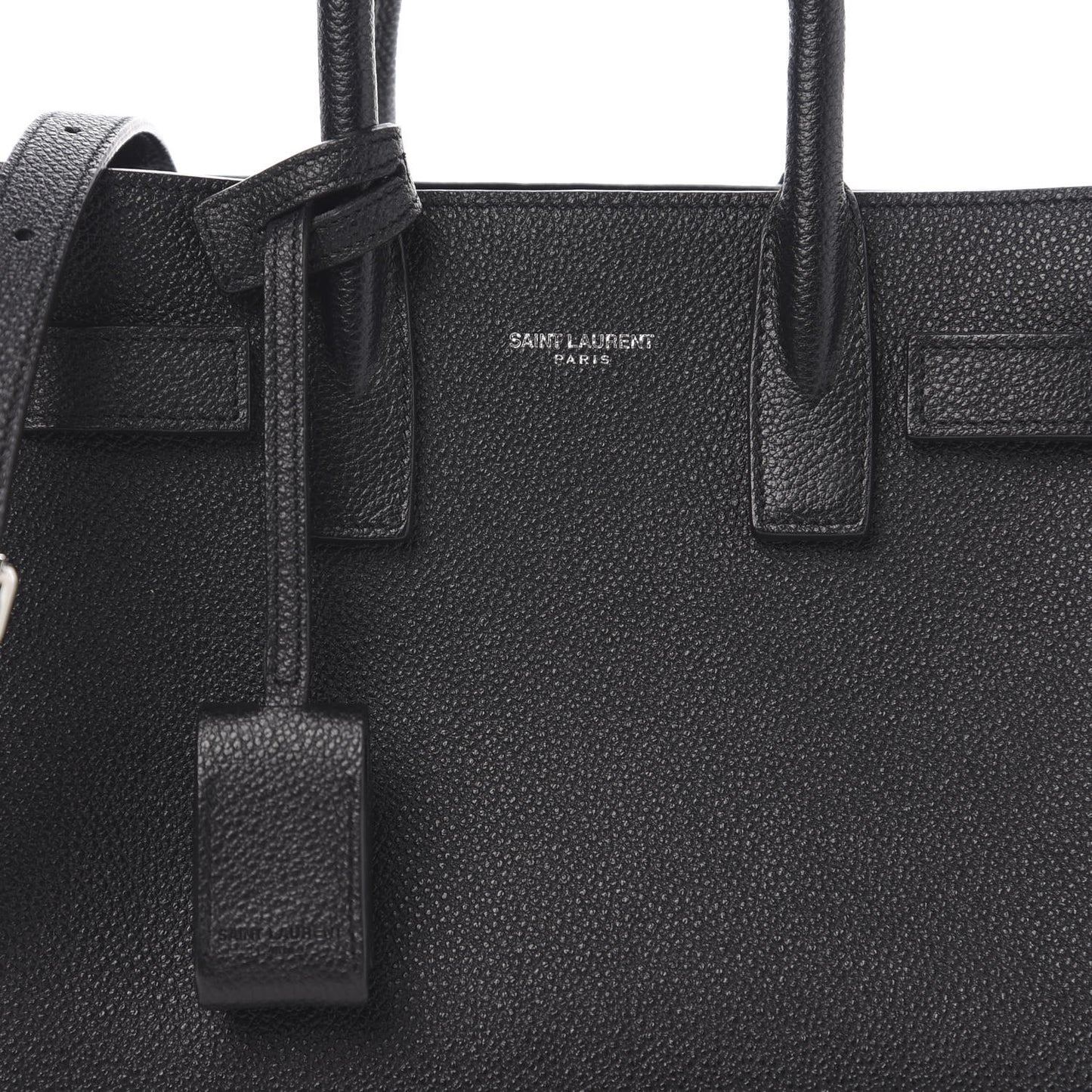 Grained Calfskin Nano Sac De Jour Black