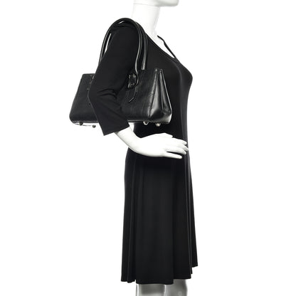 Christian Dior Calfskin Cannage Shoulder Bag Black 2 of 13