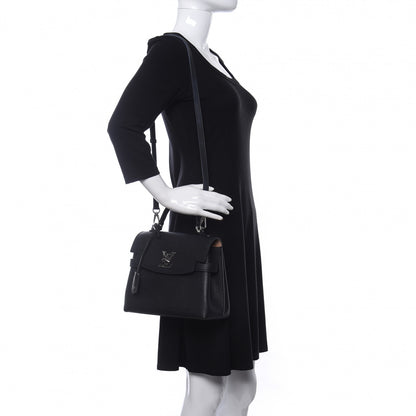 Louis Vuitton Calfskin Lockme Ever BB Black 2 of 15