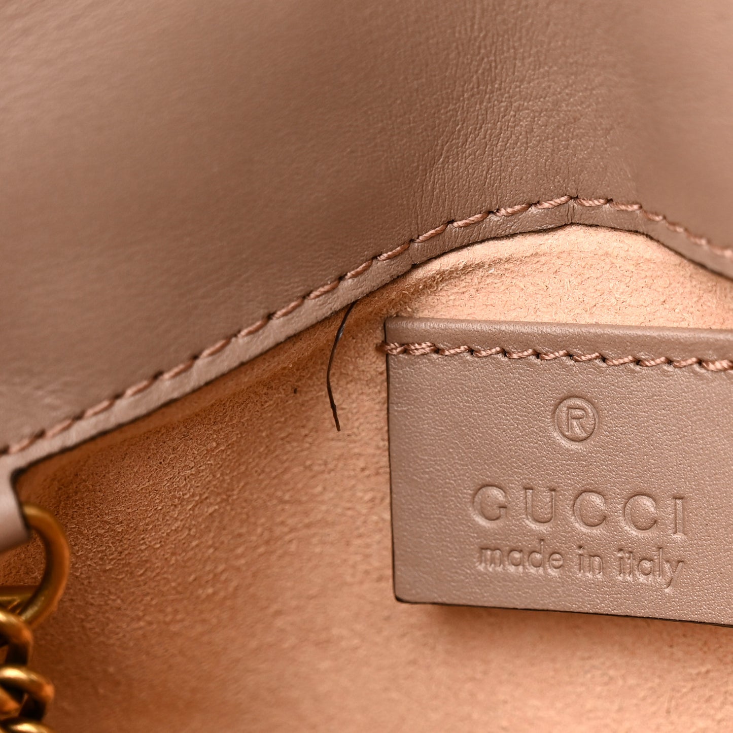 Calfskin Matelasse Super Mini GG Marmont Shoulder Bag Porcelain Rose