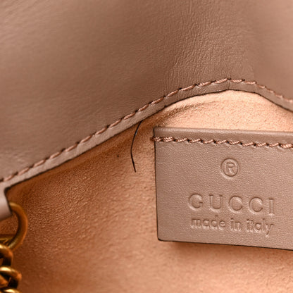Gucci Calfskin Matelasse Super Mini GG Marmont Shoulder Bag Porcelain Rose 11 of 11