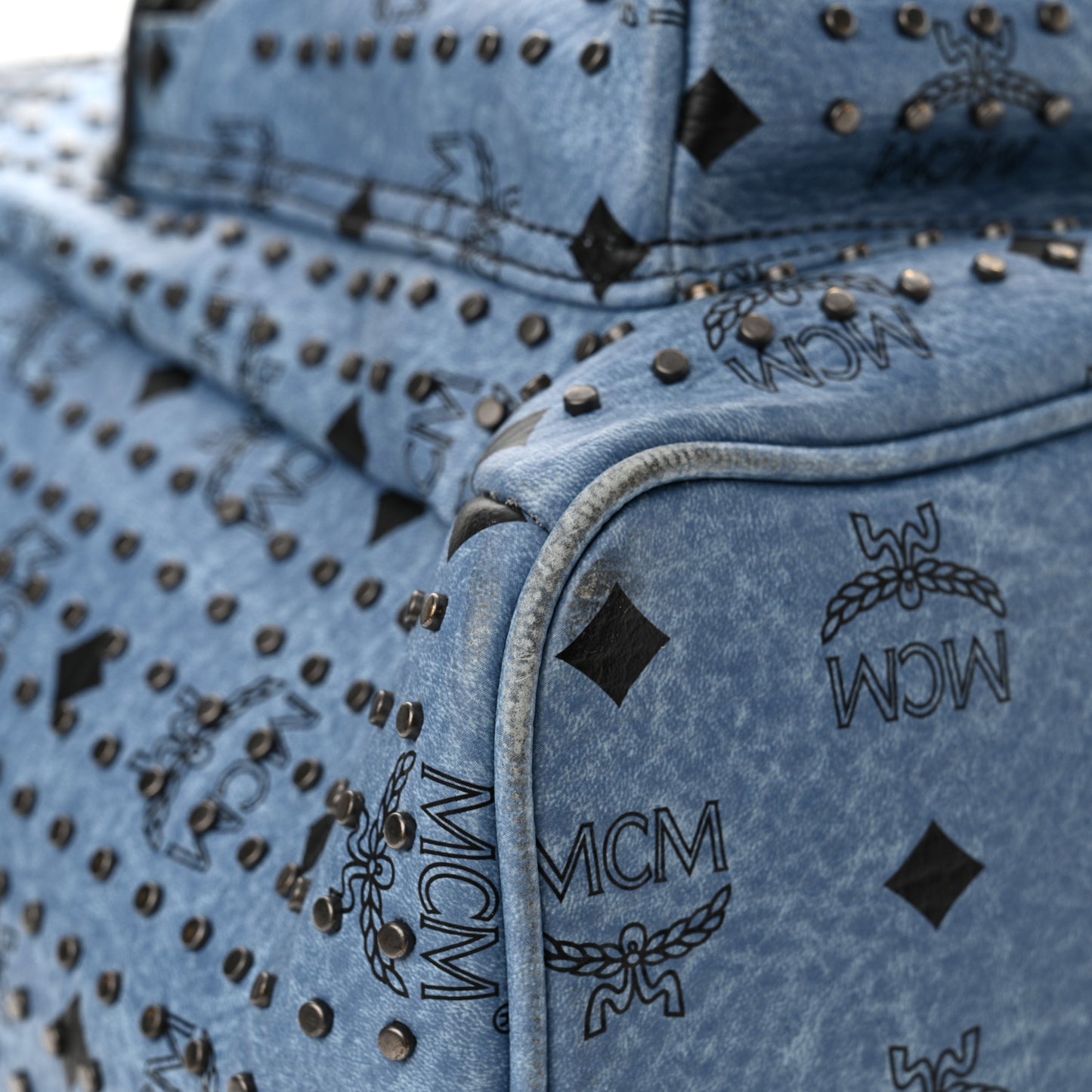 Visetos Studded Medium Backpack Blue