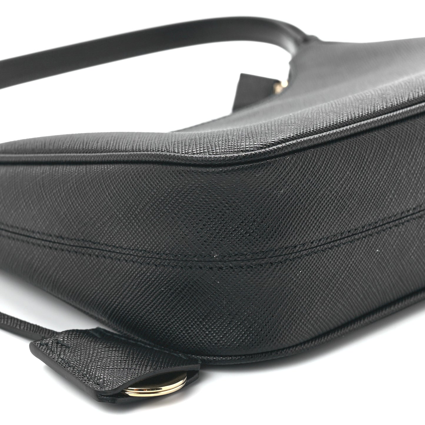 Saffiano Lux Mini Re-Edition Shoulder Bag Black