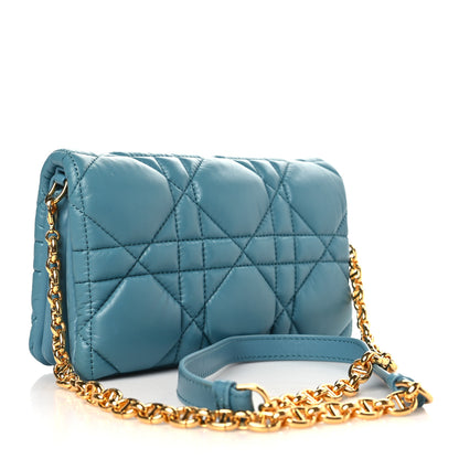 Christian Dior Calfskin Macrocannage Mini Caro Bag Horizon Blue 3 of 10