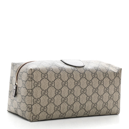 Gucci Soft GG Supreme Monogram Calfskin Large Ophidia Cosmetic Case Beige Ebony New Acero 3 of 7