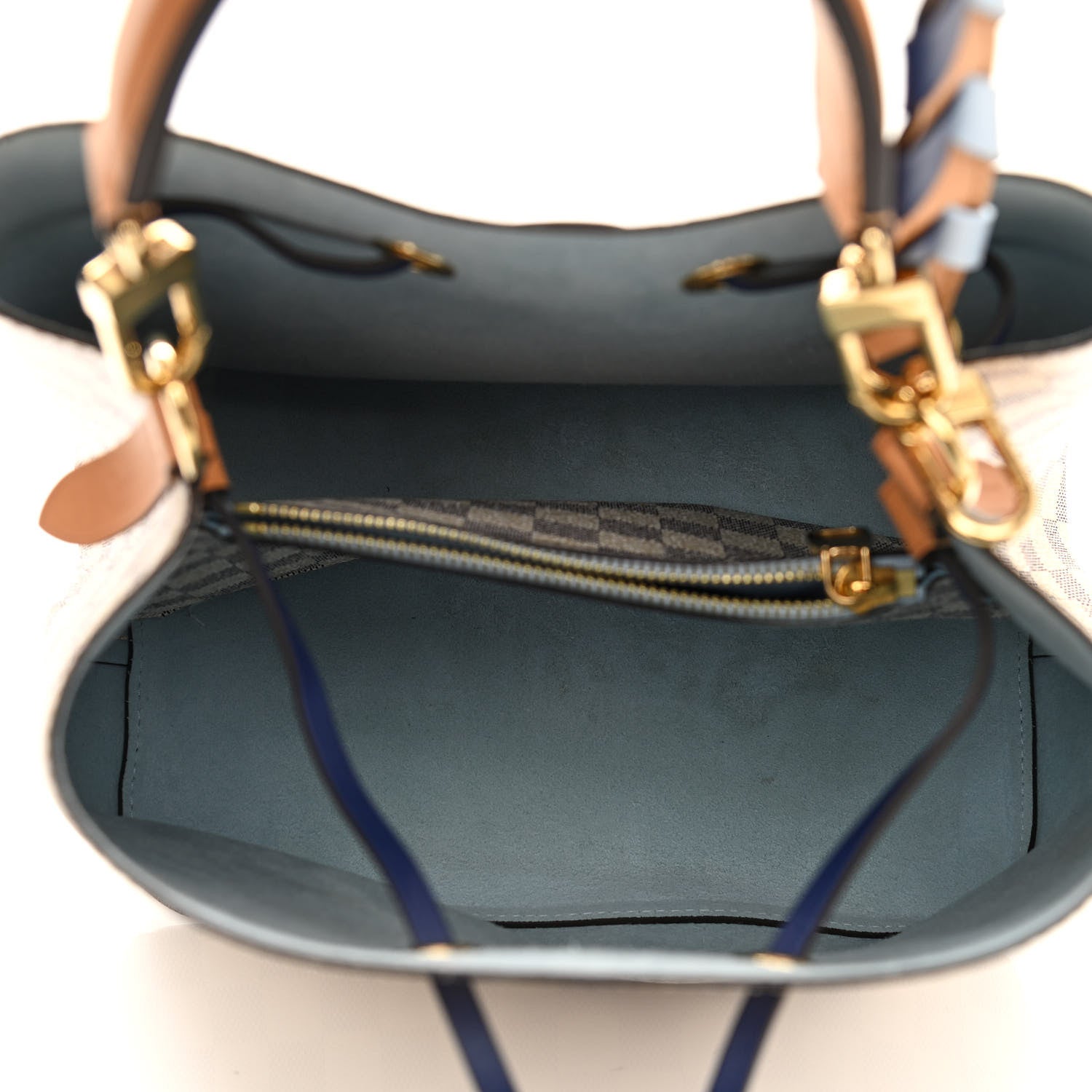 Louis Vuitton Damier Azur Braided Neonoe MM Blue 5 of 11