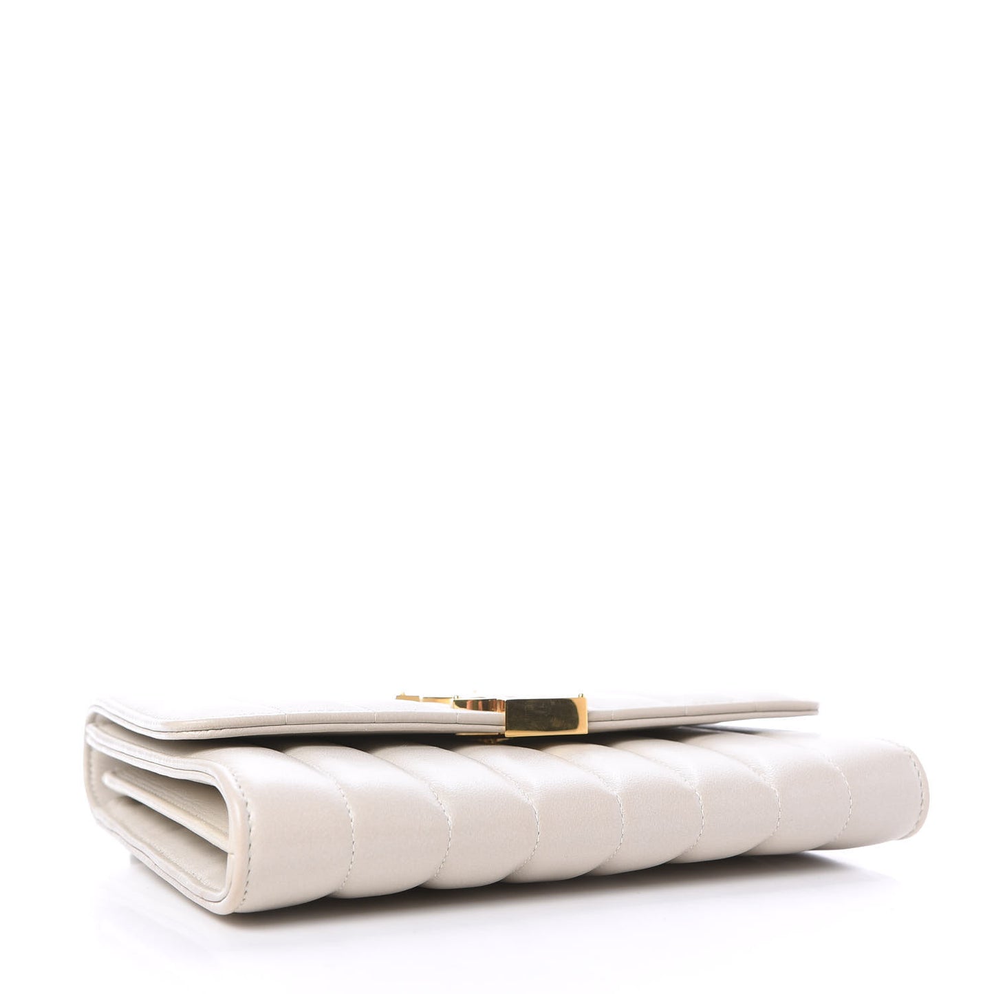 Lambskin Matelasse Monogram Large Vicky Chain Bag White