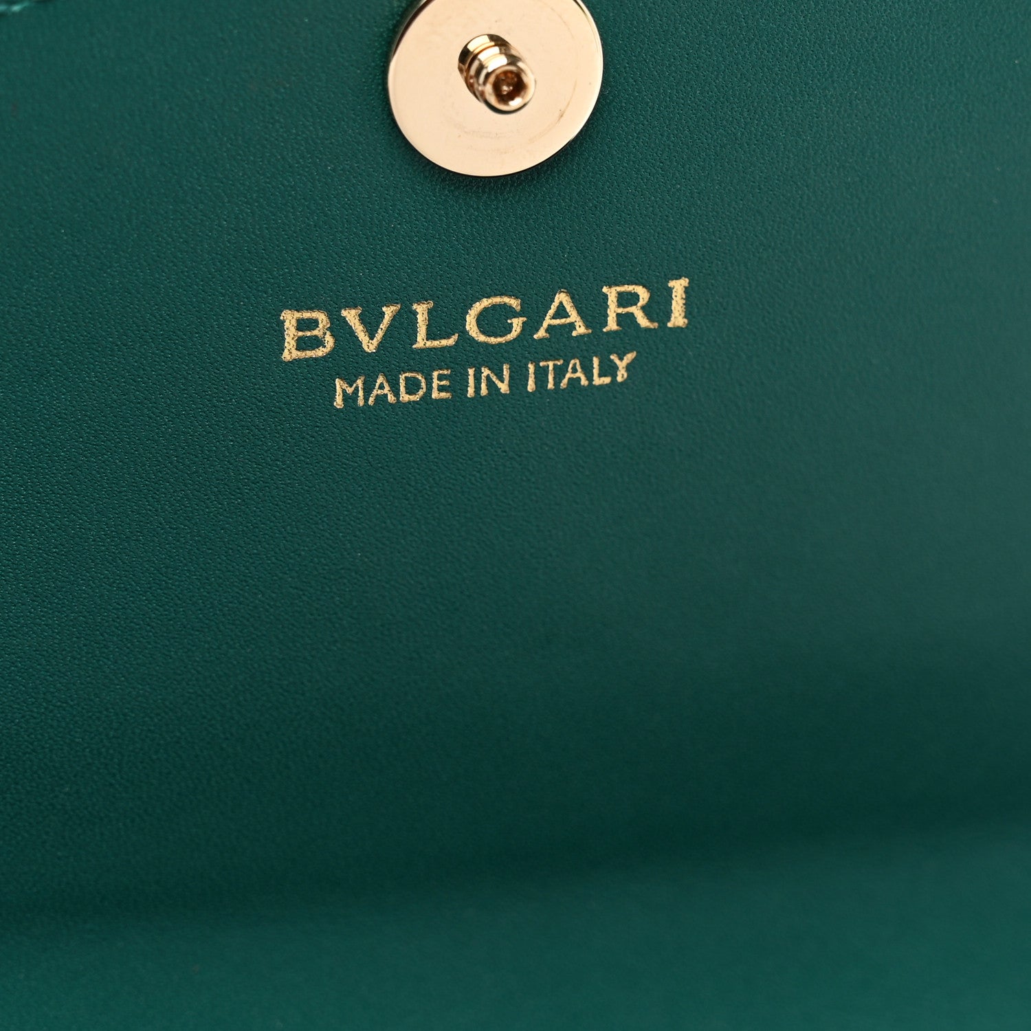 Bulgari Calfskin Serpenti Forever Chain Wallet Emerald Violet Amethyst 7 of 7