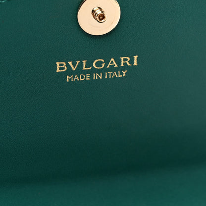 Bulgari Calfskin Serpenti Forever Chain Wallet Emerald Violet Amethyst 7 of 7