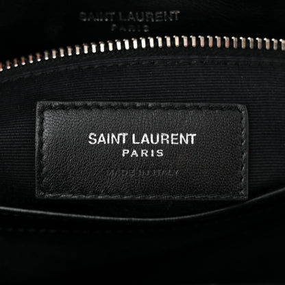 Saint Laurent Calfskin Y Quilted Monogram Toy Loulou Crossbody Bag Black 6 of 11
