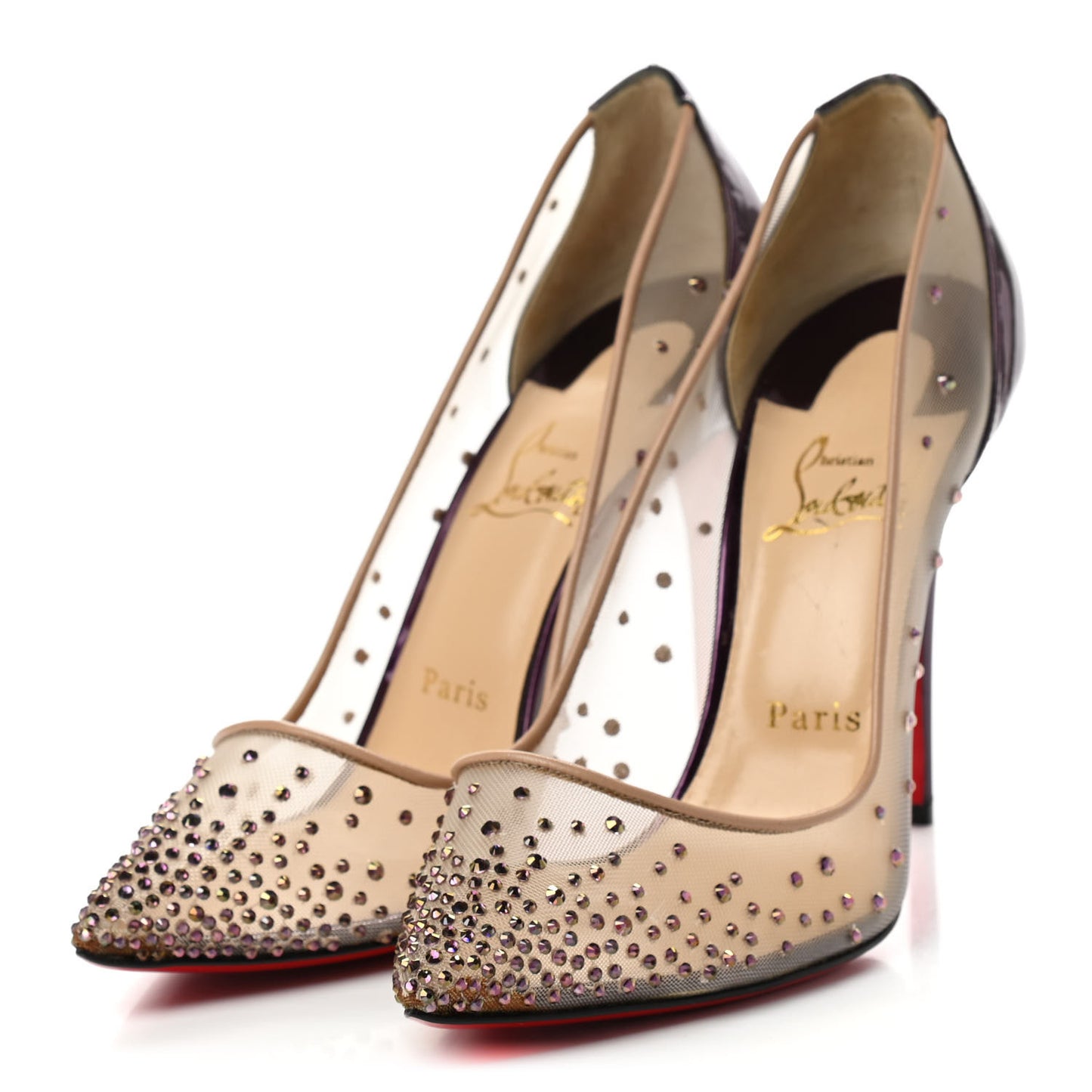 Rete Specchio Crystal Strass Follies 100 Pumps 39.5 Version Cosmos