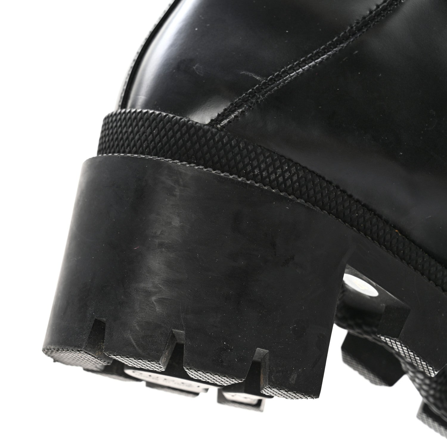 Gucci Calfskin Sylvie Web Womens Lace Up Combat Boots 37 Black 14 of 15