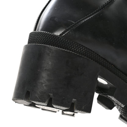 Gucci Calfskin Sylvie Web Womens Lace Up Combat Boots 37 Black 14 of 15