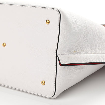 Valentino Garavani Grainy Calfskin VLogo Escape Hobo Bag White 10 of 12