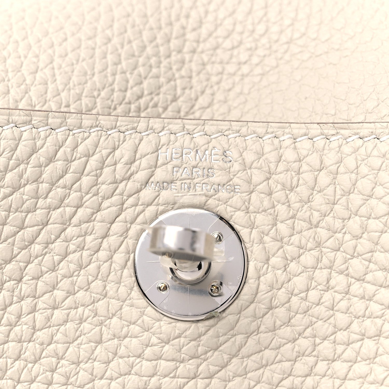 Hermes Taurillon Clemence Mini Lindy 20 Craie 6 of 9
