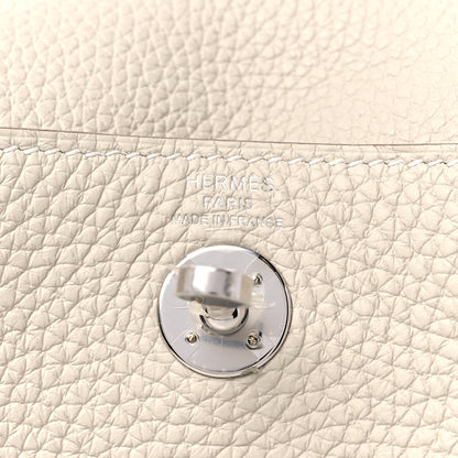 Hermes Taurillon Clemence Mini Lindy 20 Craie 6 of 9