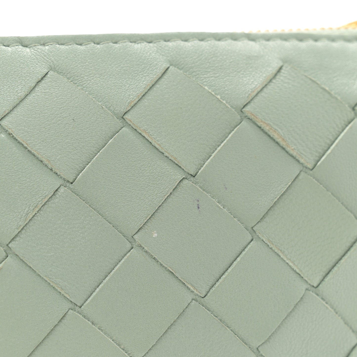 Nappa Intrecciato Half Moon Pouch On Strap Sauge