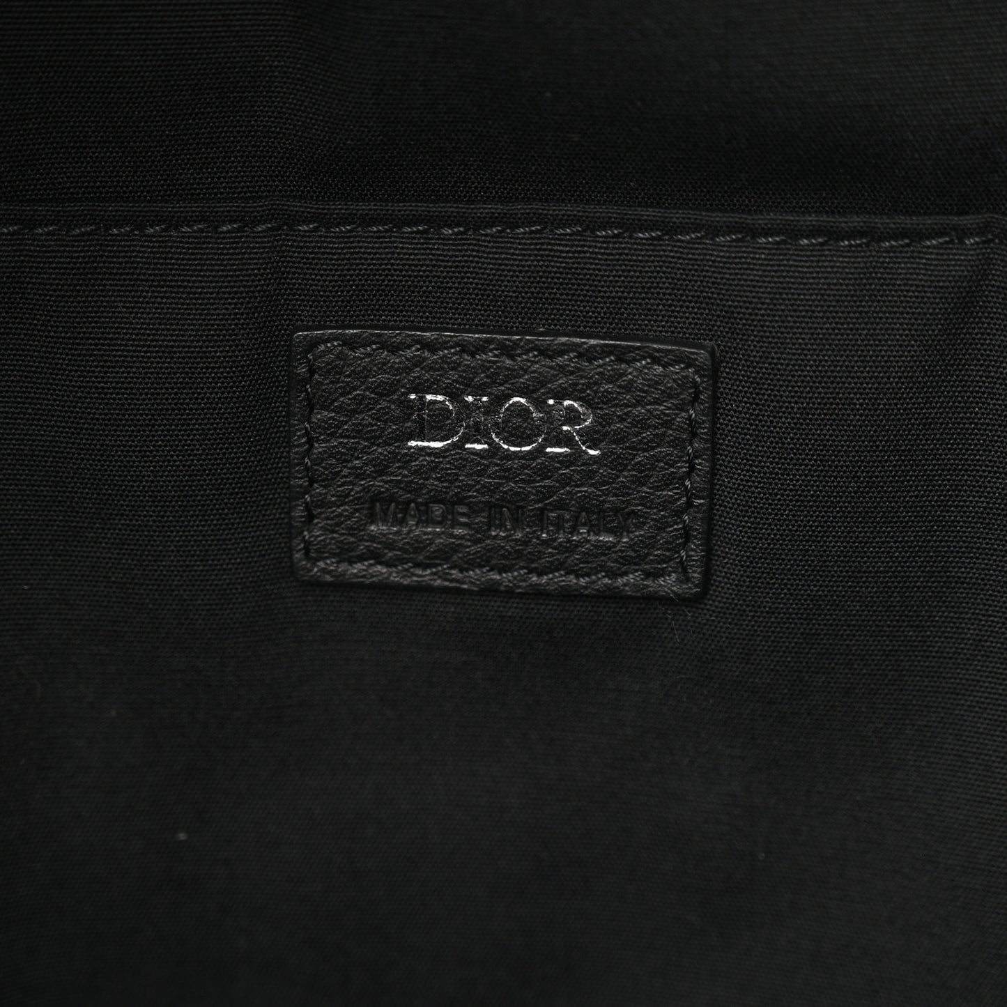 Oblique Calfskin Rider Backpack Beige Black