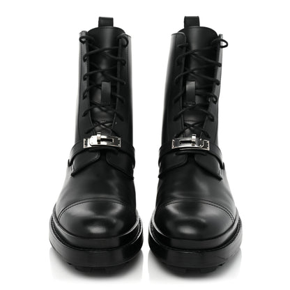 Hermes Glossed Calfskin Funk Ankle Boots 39.5 Black 2 of 10