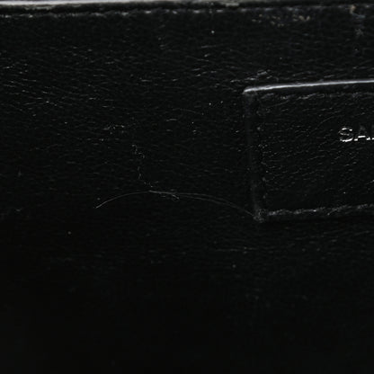 Saint Laurent Grain De Poudre Textured Mixed Matelasse Medium Triquilt Monogram Satchel Granite 13 of 21