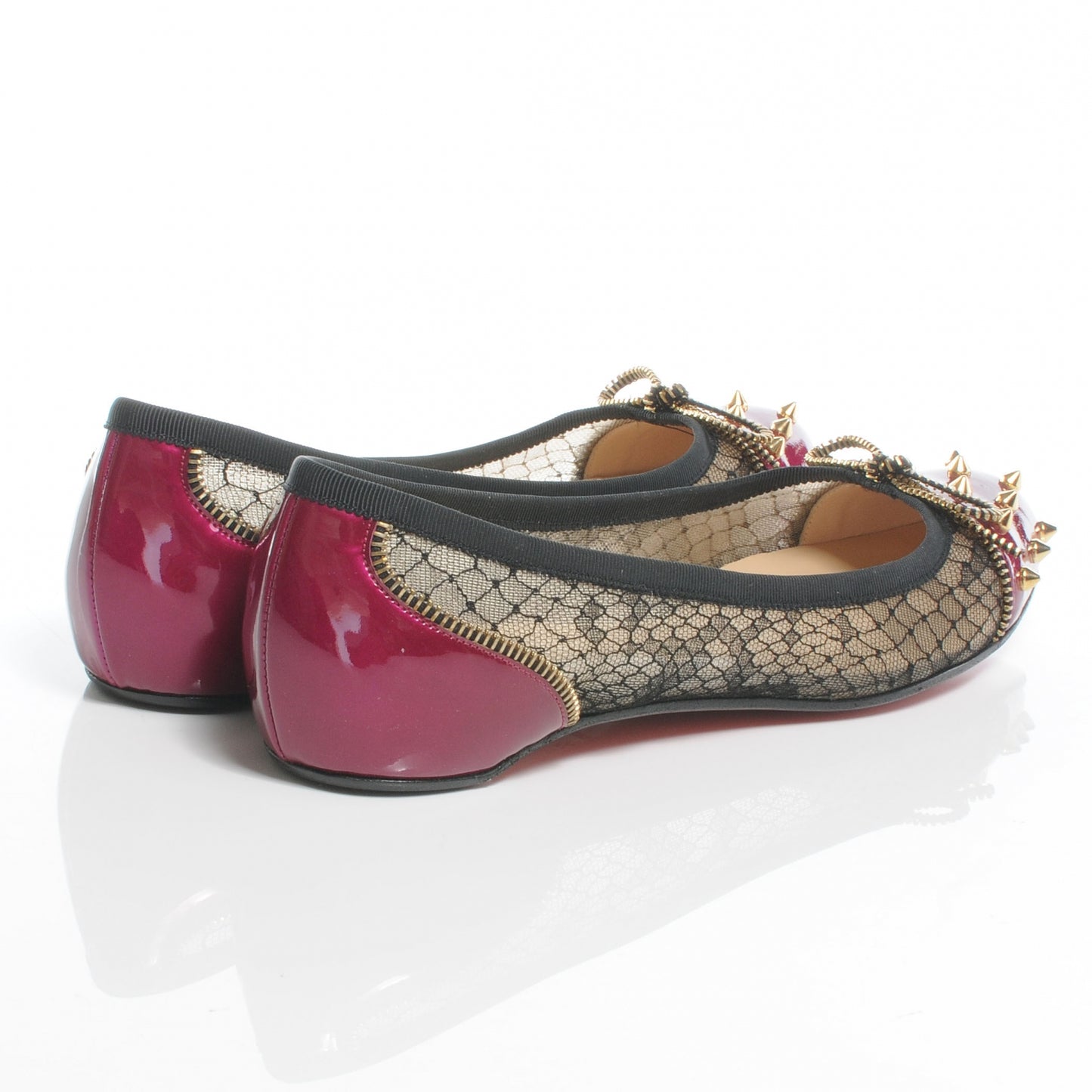 Patent Lace Candy Spikes Flats 39.5