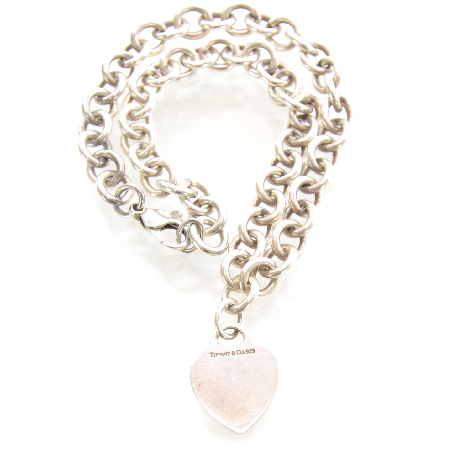 Sterling Silver Heart Tag Necklace