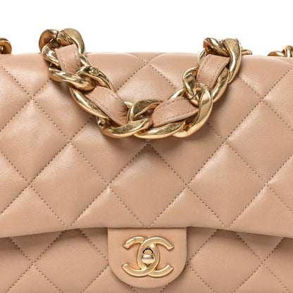 Chanel Lambskin Quilted Large CC Funky Town Flap Beige 8 of 10