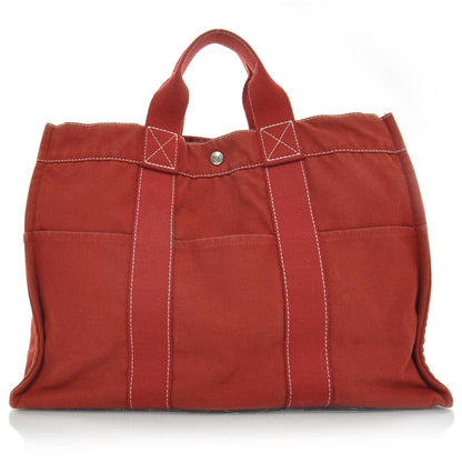 Hermes Canvas Fourre Tout MM Red 1 of 9
