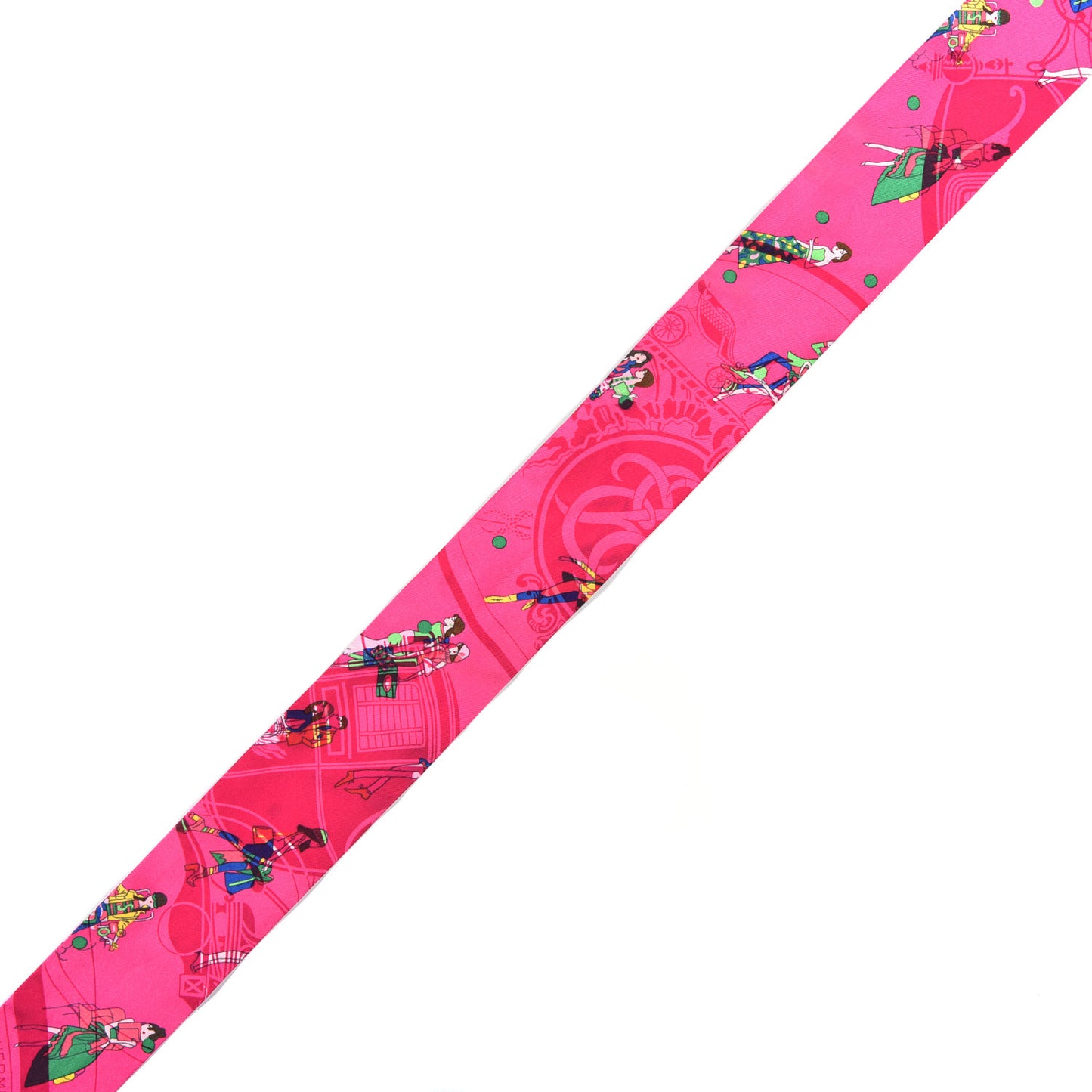 Silk Ex-Libris Les Parisie Twilly Rose Indien Vert Bleu